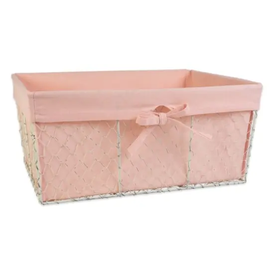 DII&reg; Blush Pink Lined Chicken Wire Basket Set {10}