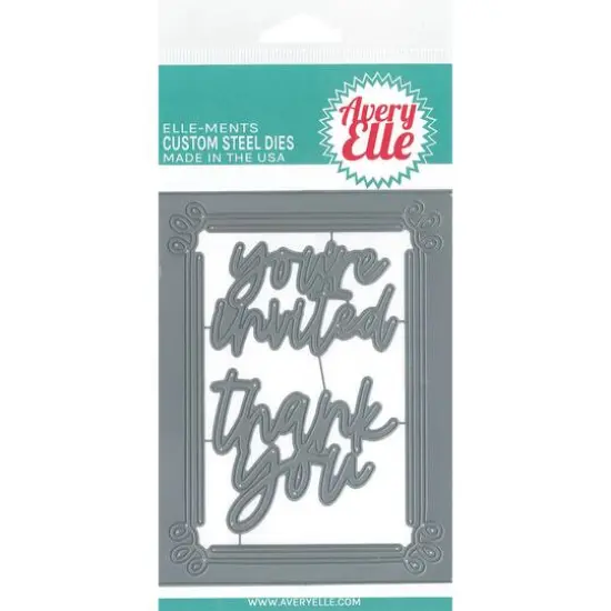 Avery Elle Elle-Ments Invitation Frame Dies {1}
