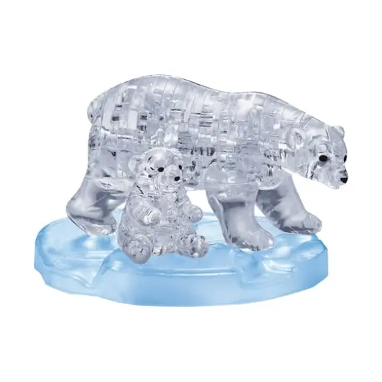 BePuzzled&reg; Original 3D Crystal Puzzle&trade; Polar Bear & Baby 40 Piece Puzzle {1}