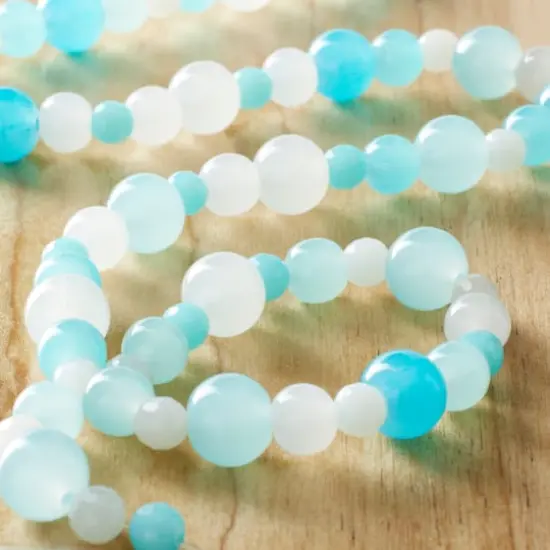 Aqua Ombre Glass Round Beads by Bead Landing&trade; {3}