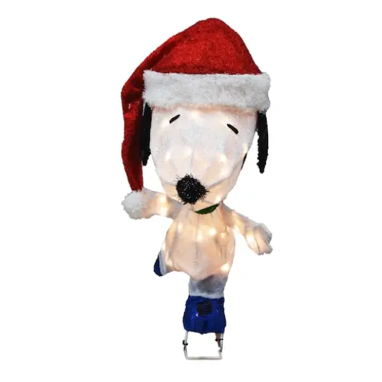 Peanuts&reg; 2ft. 3D Pre-Lit Skating Snoopy Yard D&eacute;cor {5}