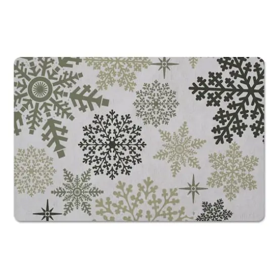 Snowflake Pattern 27x18 Floor Mat {1}
