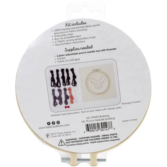 Fabric Editions Needle Creations Bulldog Needle Punch Kit {4}