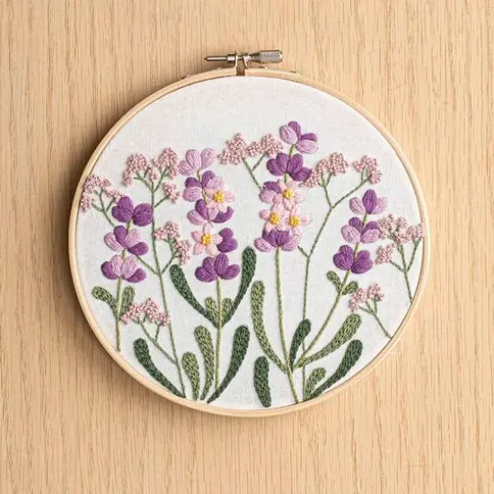 Leisure Arts&reg; 6" Lavender Haze Embroidery Kit {5}
