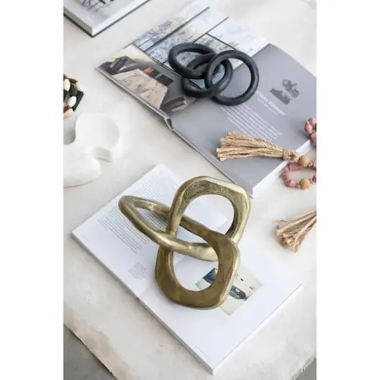 Hello Honey&reg; 9.5" Black Marble Circle Chain D&eacute;cor {7}