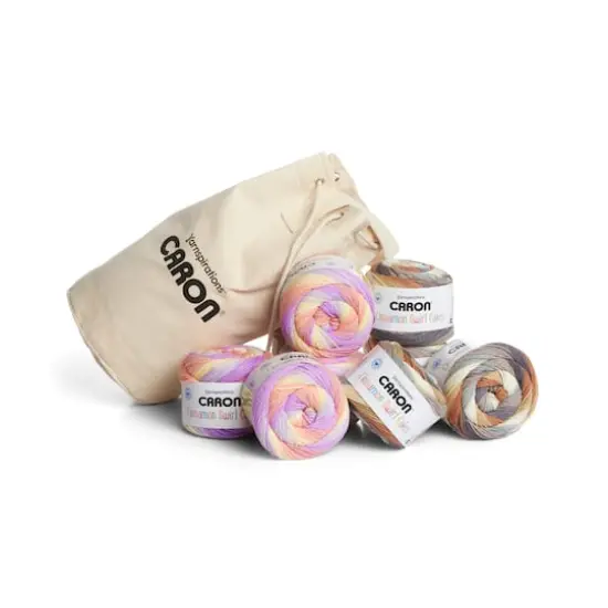 Caron® Cinnamon Swirl Cakes™ Yarn Value Pack with Canvas Bag {6}