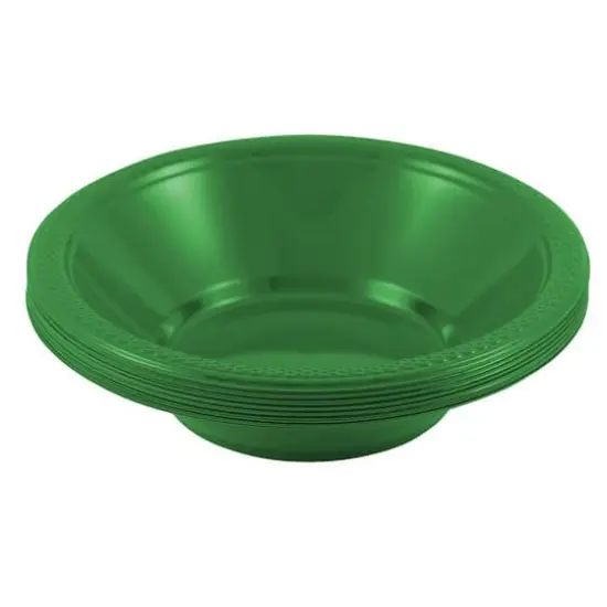 JAM Paper 7" Green Plastic Bowls, 20ct. {4}