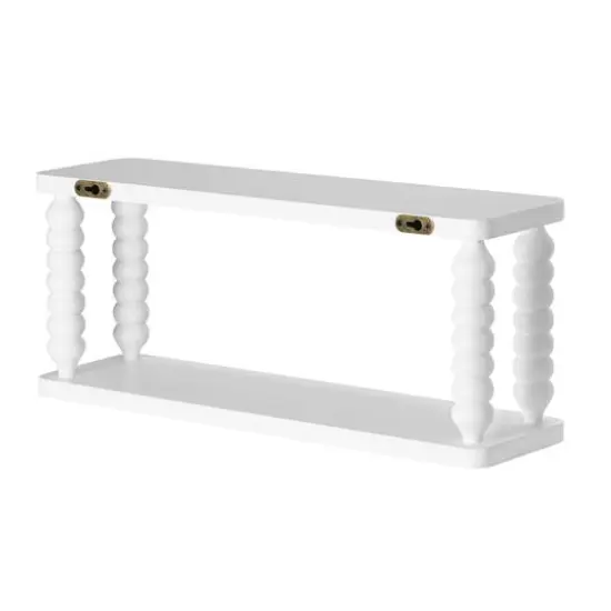 American Art Decor Galleon Wall Shelf, White - 22" x 9" {8}