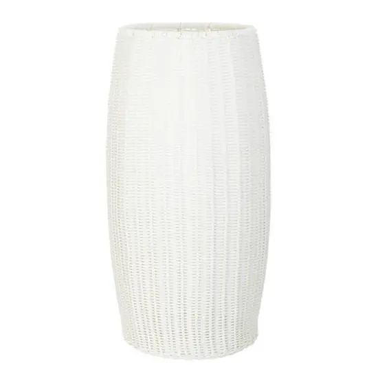 Household Essentials 24.5" White Woven Pedestal {9}