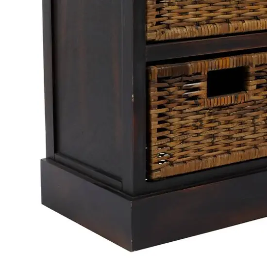 28'' Maroon Traditional Wood Storage Unit {9}