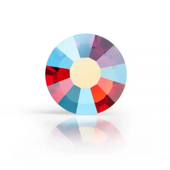 Preciosa MAXIMA SS20 Aurora Borealis Flatback Czech Crystals, 144ct. Red Velvet AB {1}