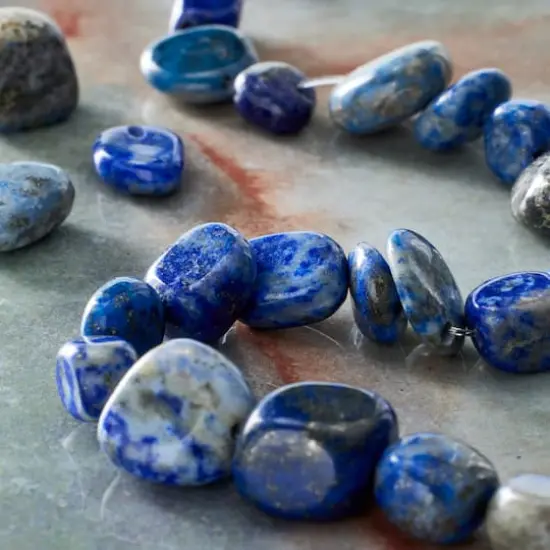 Blue Dyed Lapis Potato Beads by Bead Landing&trade; {3}