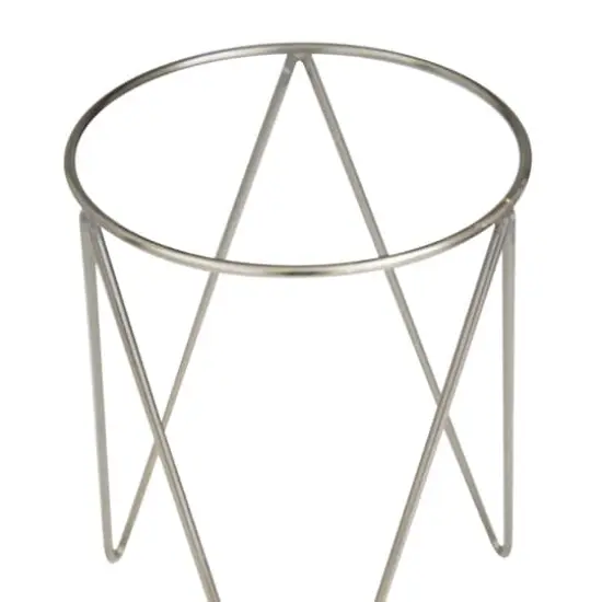 Silver Modern Planter, Set of 2" 7", 7" {5}