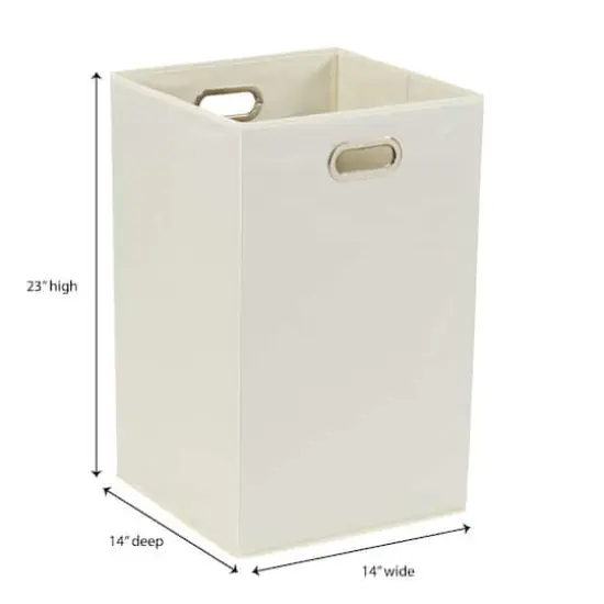 Household Essentials 23" Folding Laundry Hamper White {4}