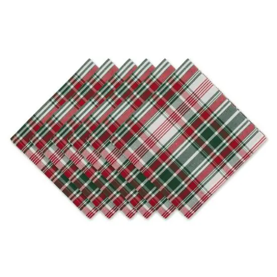 DII&reg; Yuletide Plaid Napkins, 6ct. {1}