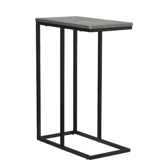 Household Essentials 25" Jamestown C-Shaped End Table Gray {1}