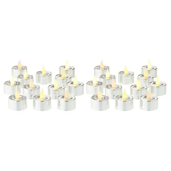 Silver LED Silver Tealight Candles, 24ct. by Ashland&reg; {5}