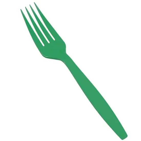 JAM Paper Premium Plastic Forks, 100ct. Green {4}