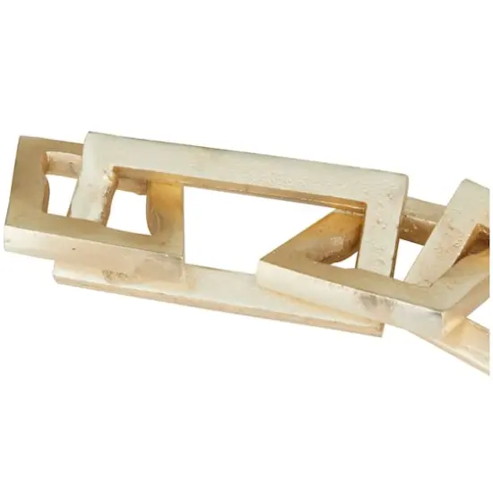 CosmoLiving by Cosmopolitan 17" Gold Aluminum Chain Sculpture {4}