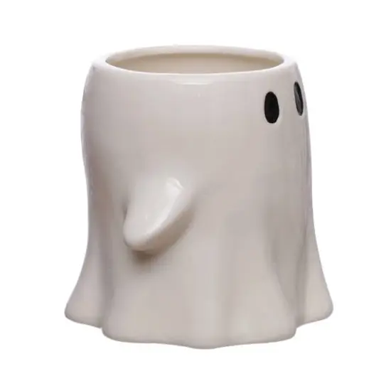 5.25" White Ghost Ceramic Decorative Container by Ashland&reg; {3}