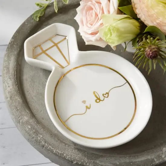 Kate Aspen White Diamond Ring Trinket Dish {9}