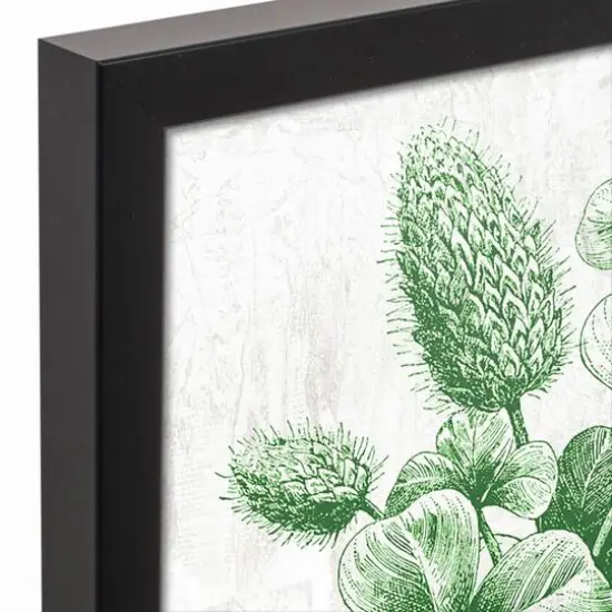 Clover Graphic Botanical Black Framed Canvas {4}