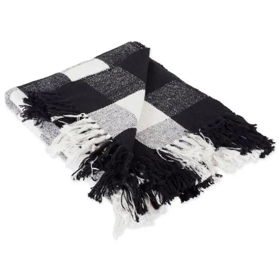 DII&reg; Black & White Buffalo Check Throw {1}