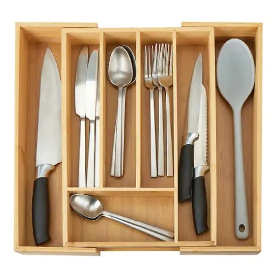 Kitchen Details Bamboo Expandable Cutlery Tray {9}