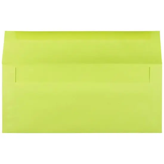JAM Paper #10 Business Straight Flap Envelopes, 50ct. Ultra Lime Green {4}