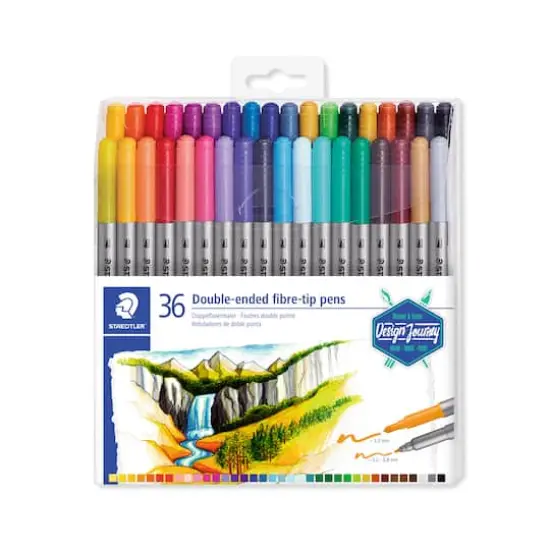 Staedtler&reg; 36-Color Double-Ended Fiber Tip Pens {1}