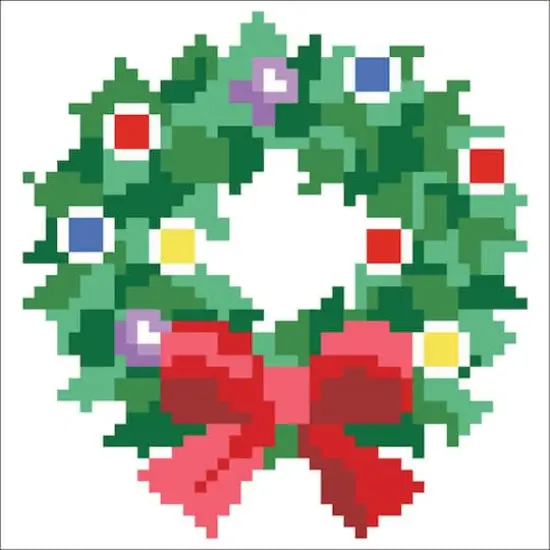 Diamond Dotz&reg; Beginner Christmas Wreath Decorative Mini Pillow Kit {4}
