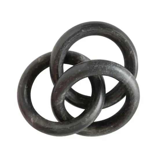 Hello Honey&reg; 9.5" Black Marble Circle Chain D&eacute;cor {1}