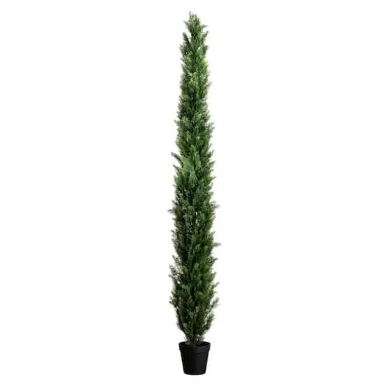 10ft. Potted Green UV Resistant Artificial Cedar Pine Tree {1}