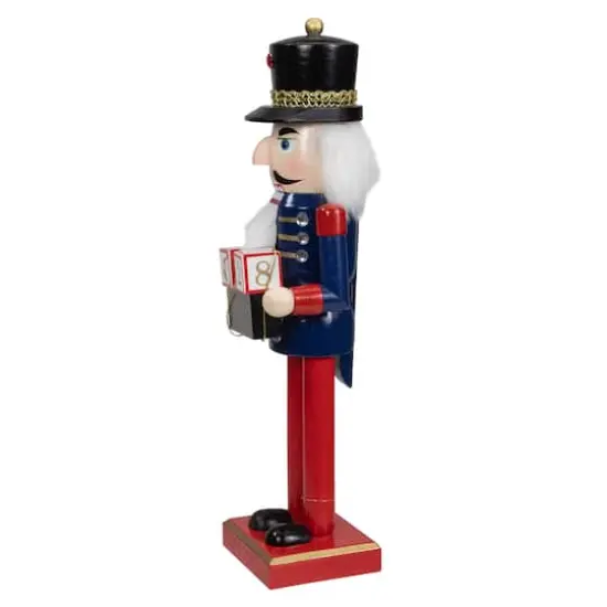 14" Wooden Nutcracker with Christmas Countdown Sign {3}