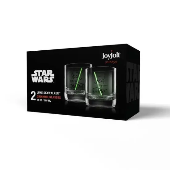 JoyJolt&reg; Star Wars&trade; 10oz. New Hope Luke Skywalker Green Lightsaber Short Drinking Glass, 2ct. {9}