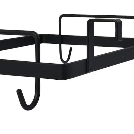 Household Essentials Metal Over the Door Trash Bag Holder Black {6}