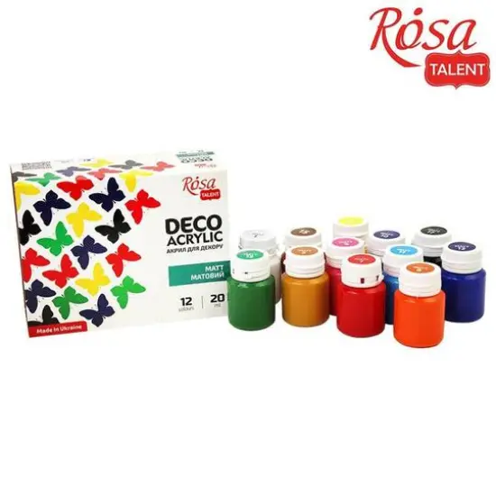 Rosa Talent Deco 12 Color Matte Acrylic Paint Set {3}