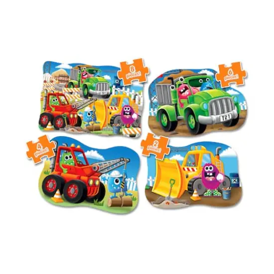 My First Puzzles - 4 In A Box - Monster Trucks: 20 Pcs {3}