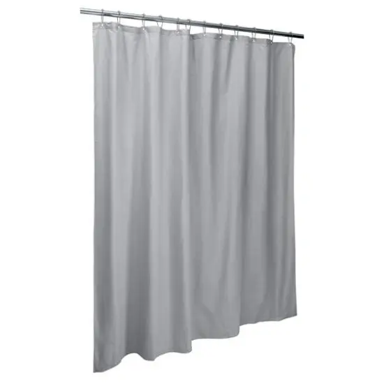 Bath Bliss Silver Microfiber Soft Touch Seersucker Design Shower Curtain Liner {9}