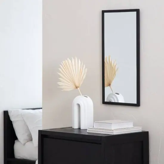 Habitat Mari 24" Black Rectangular Wall Mirror {3}