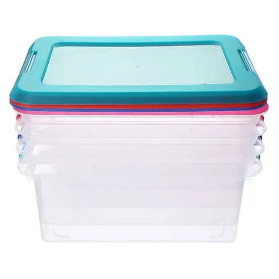 14.5qt. Storage Bins with Lids, 4ct. by Simply Tidy&trade; {6}