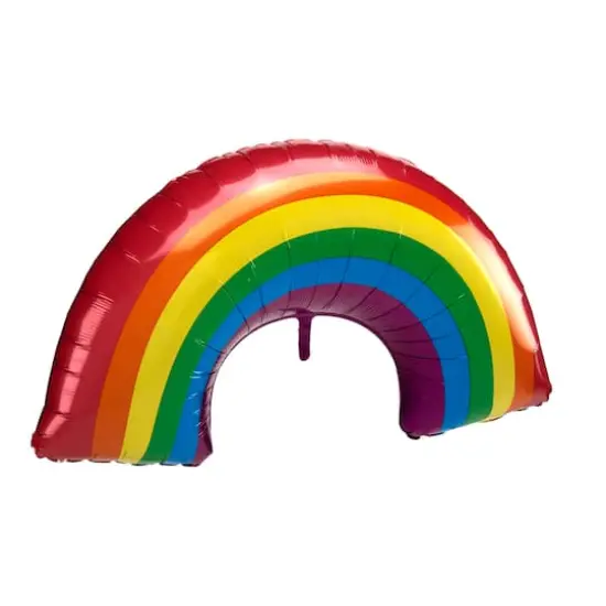 SuperShape&trade; 34" Iridescent Rainbow Holographic Foil Balloon {3}