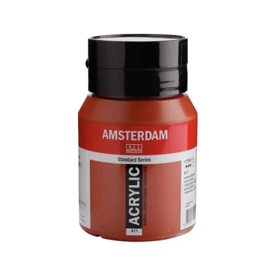 Amsterdam 500mL Standard Series Acrylic Paint 411 Burnt Sienna {1}