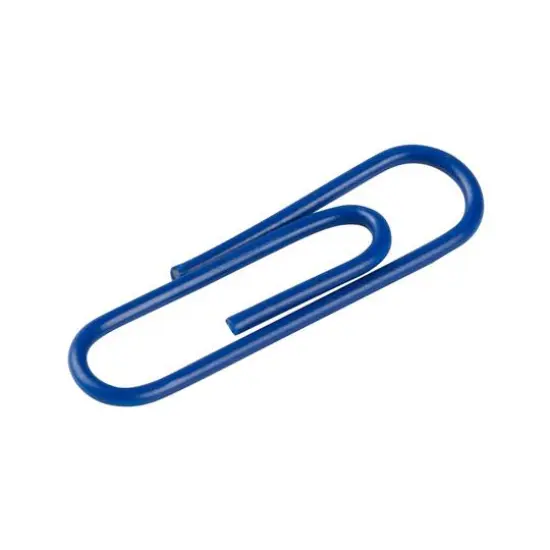 JAM Paper 1" Colorful Standard Paper Clips, 2 Packs of 100 Dark Blue {6}