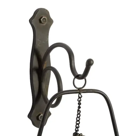 19'' Bronze Iron Rustic Candle Wall Sconce {4}