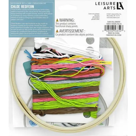 Leisure Arts&reg; 6" Blue Bird Embroidery Kit {3}