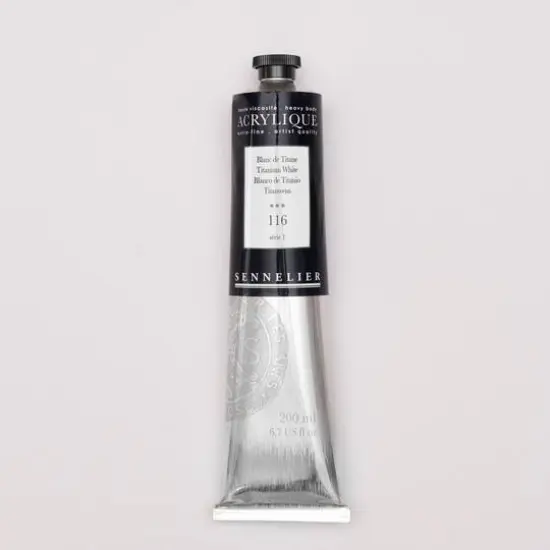 Sennelier Extra Fine Artists' Acrylic Paint, 200mL 116 Titanium White {1}