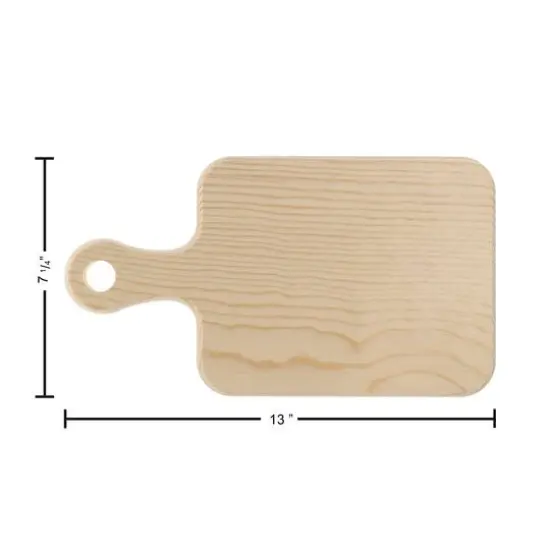 Good Wood by Leisure Arts 13" Pine Rectangle Board with Handle {4}