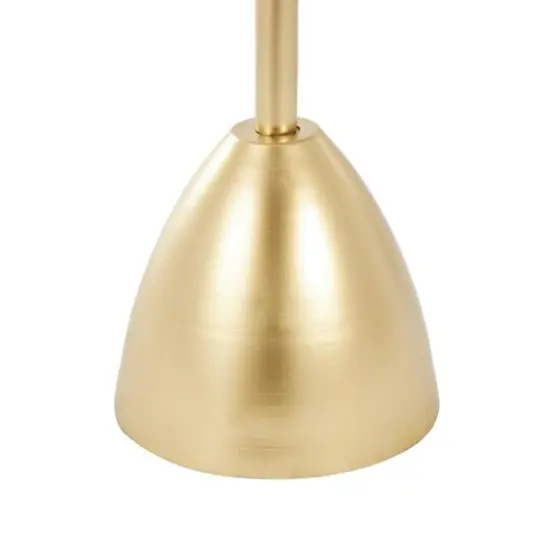 25.5" Gold Metal Pedestal Accent Table {5}