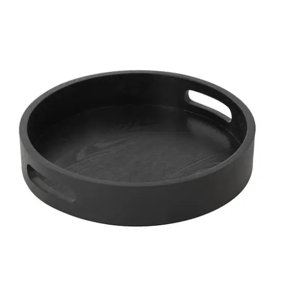 Gold Metal Nesting Accent Table with Black Tray Tabletop Set {9}